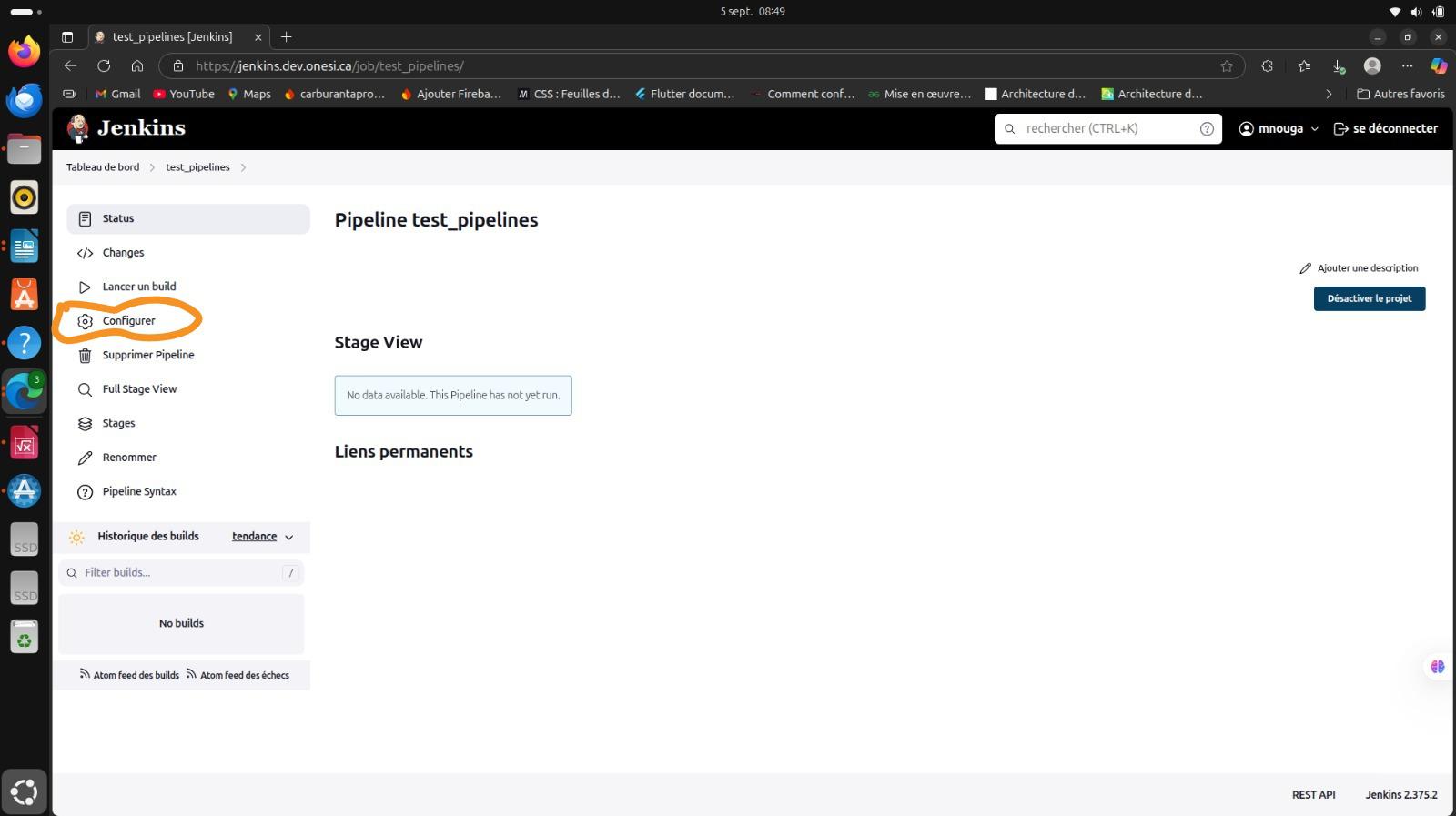 Script du pipeline Jenkins