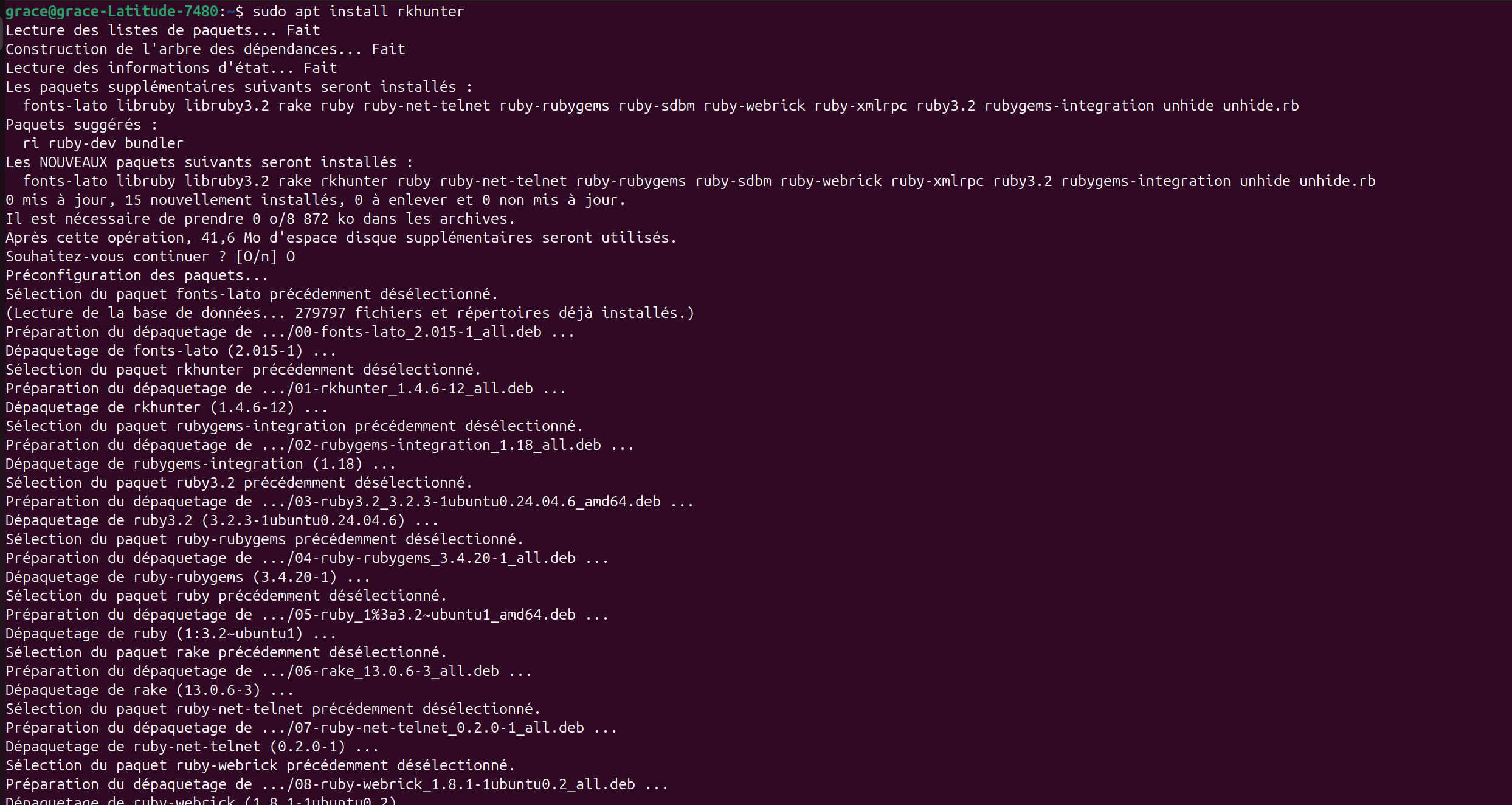 Installer Rkhunter