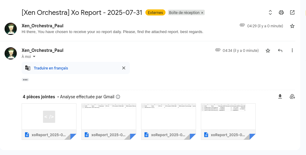Email reçu
