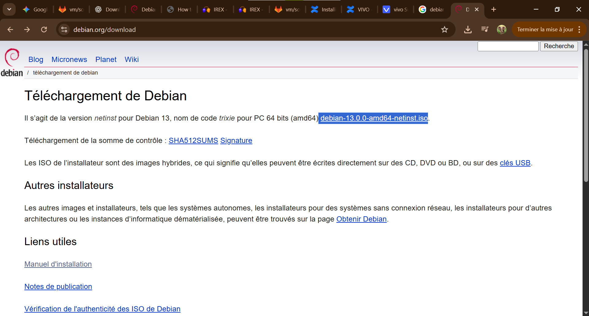 Debian 13 download