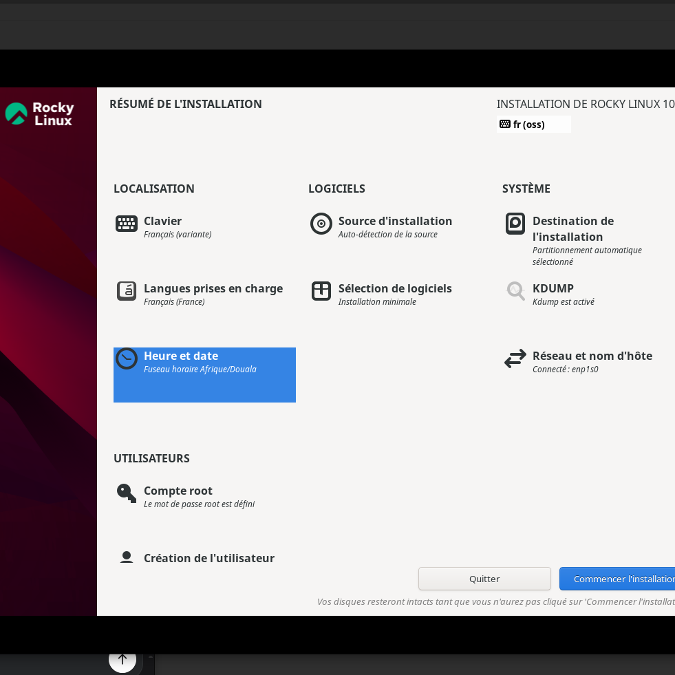 Progression installation
