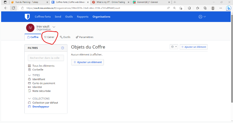 Gérer une organisation
